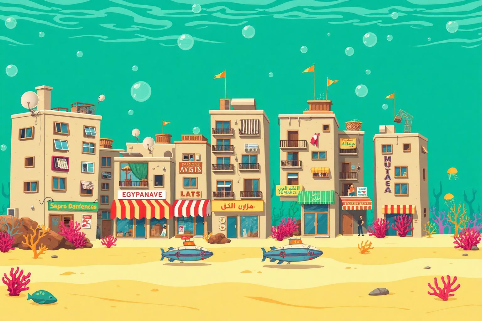 مدينة قاع الهامور تحت البحر